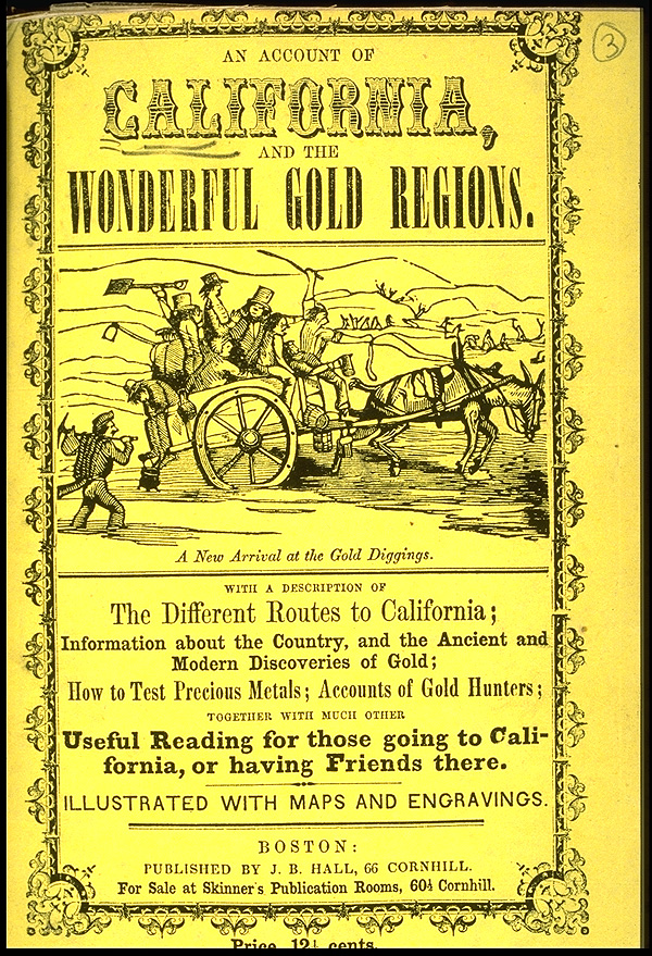 california gold rush map. An Account of California and