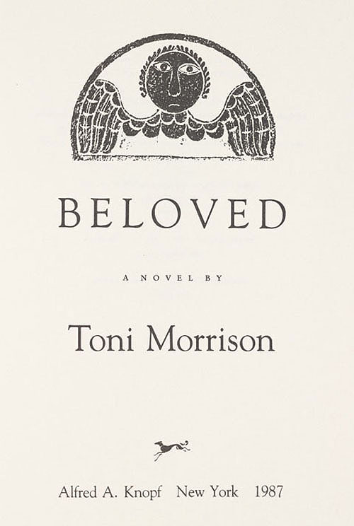 Toni Morrison. <i>Beloved: a Novel</i>. New York: Knopf, 1987