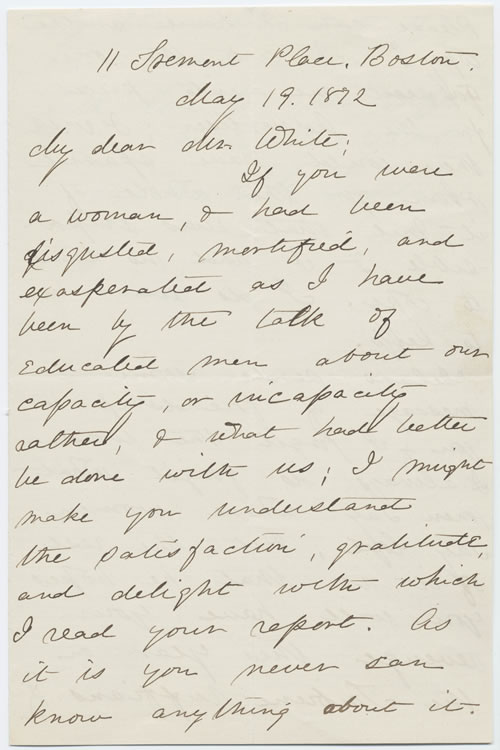 Letter from Martha L. B. Goddard to Andrew Dickson White