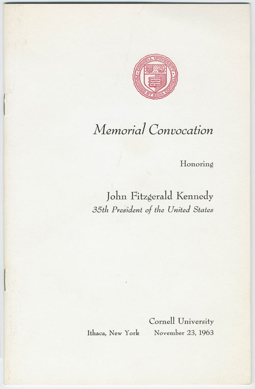 Kennedy Memorial Convocation, November 23, 1963.