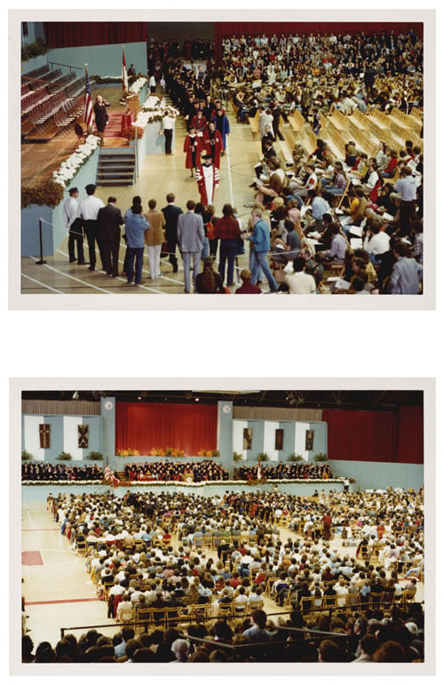 Ceremonies in Barton Hall for the inauguration of Frank H. T. Rhodes.
